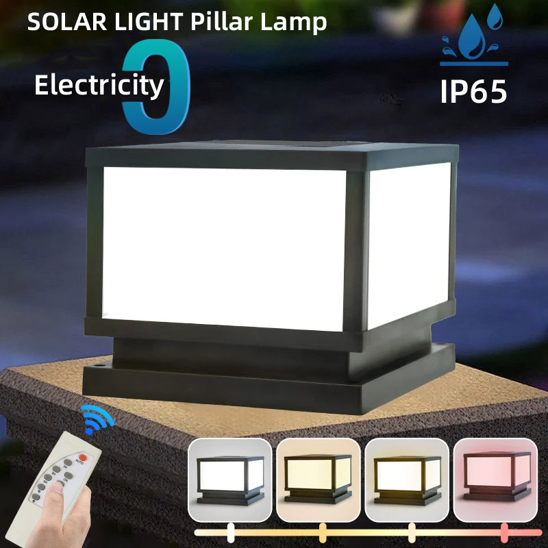 Outdoor Power Tower - Luces solares LED para exteriores, luz