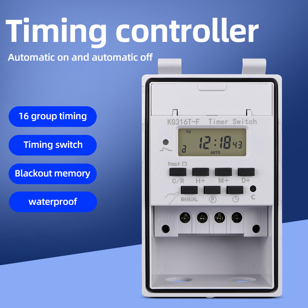 Outdoor Power Timer - Temporizador Digital con interruptor, 220V, 30A,
