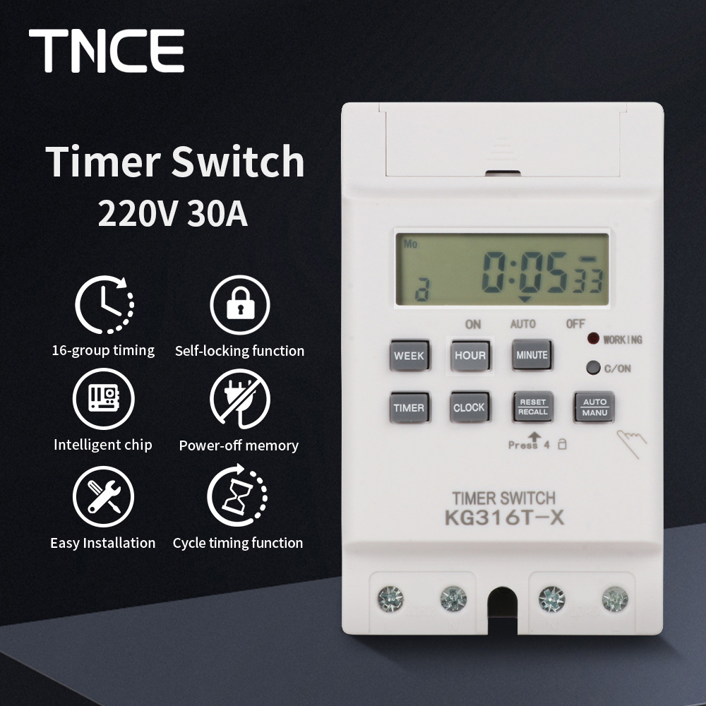 Outdoor Power Timer - TNCE 30A Interruptor de control de
