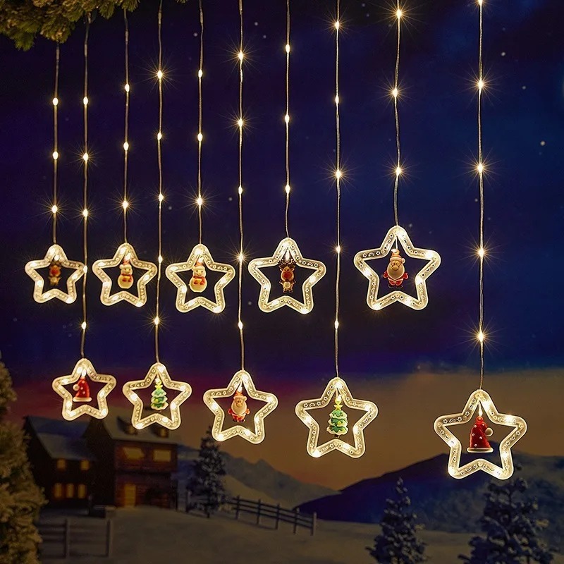 Outdoor Power For Xmas Lights - Cortina de Luces LED en Forma