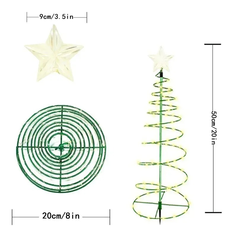 Outdoor Power For Xmas Lights - Luces LED Solares Impermeables para Navidad,