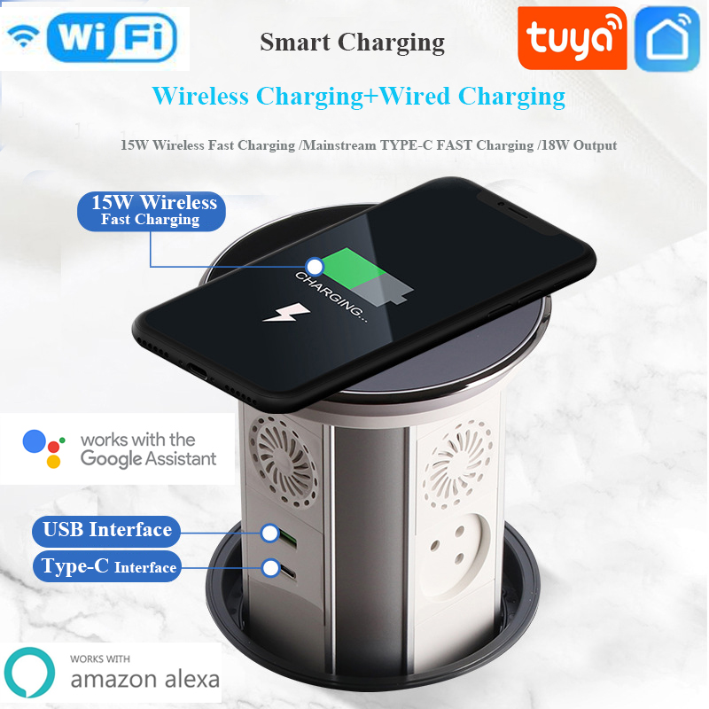 Outdoor Power Timer - WIFI Tuya Touch-mesa emergente de elevación