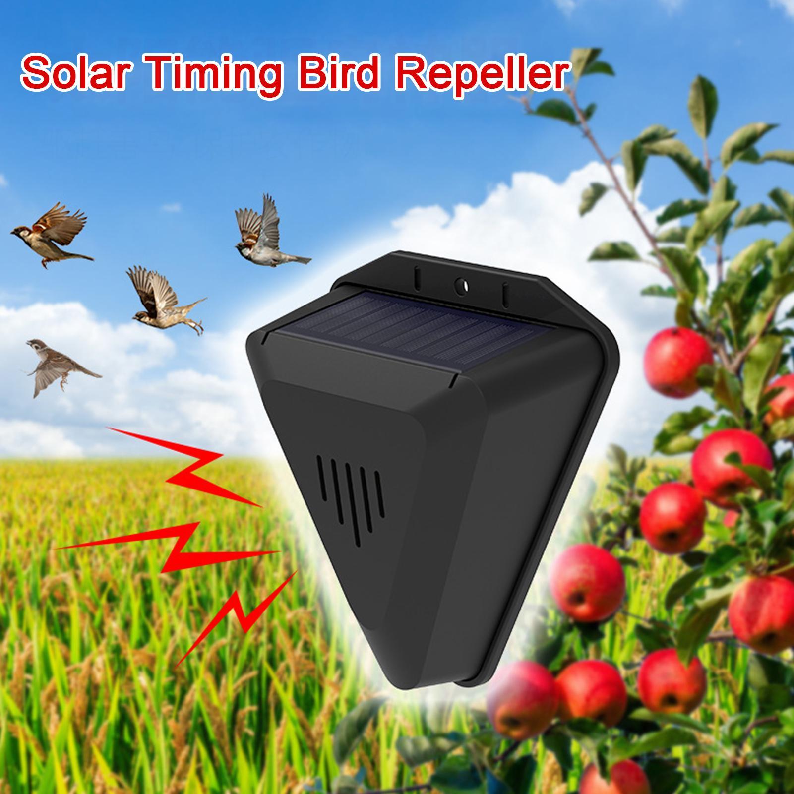 Outdoor Power Timer - Ahuyentador de Aves Solar con Temporizador,