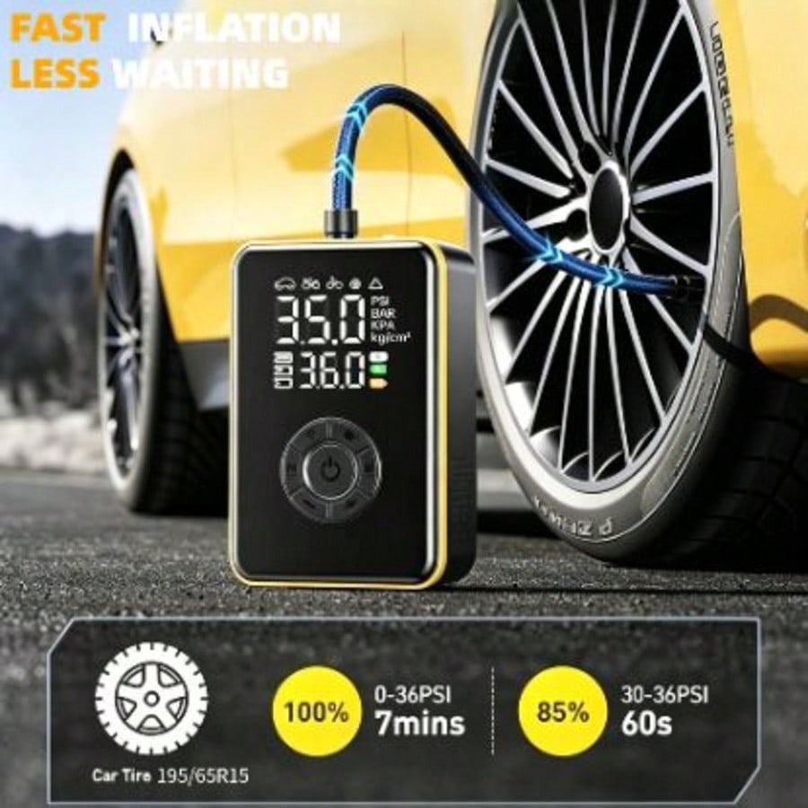 Inflador de Neumáticos, Compre - Air Compressor Portable reseña y precio