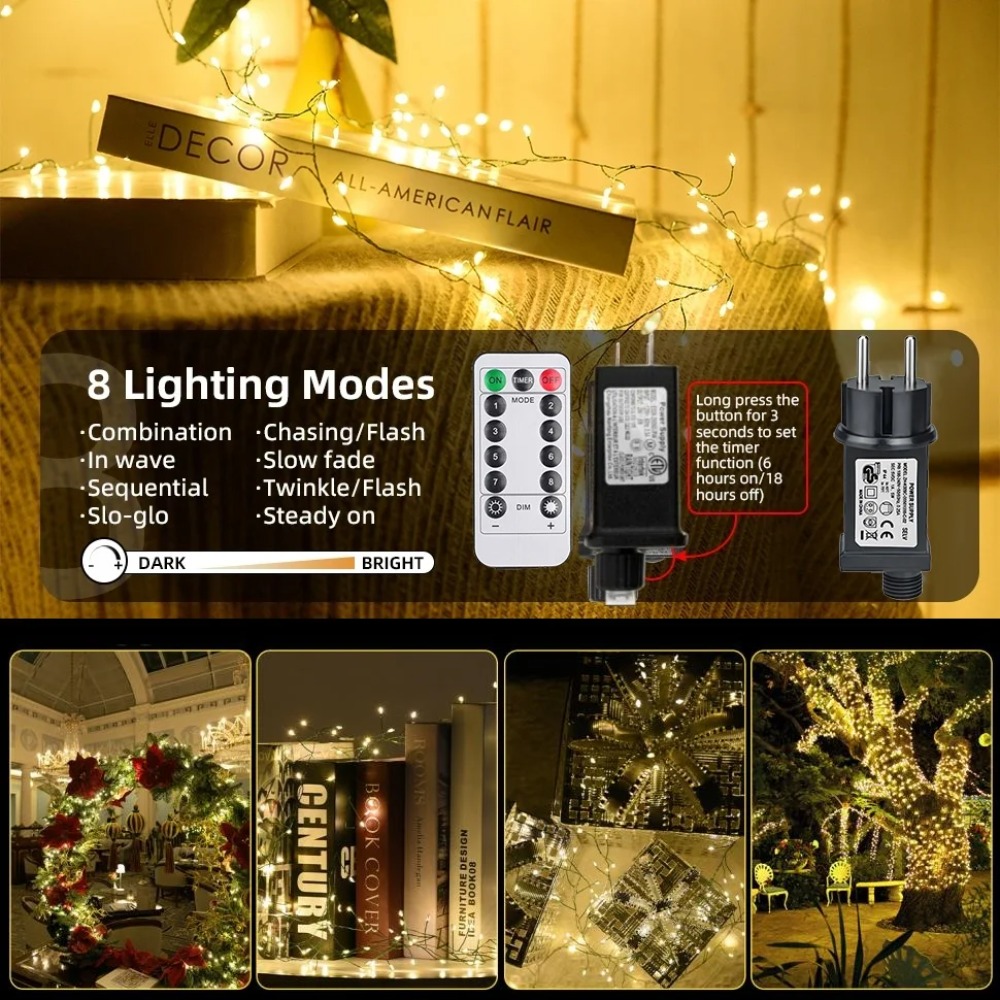 Luces LED de Navidad para Exte - Outdoor Power For Xmas Lights reseña y precio