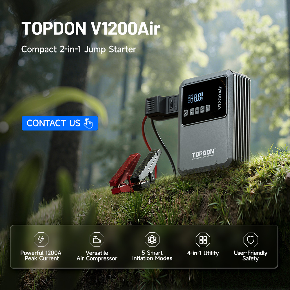 Arrancador de Baterías TOPDON  - Air Compressor Portable reseña y precio