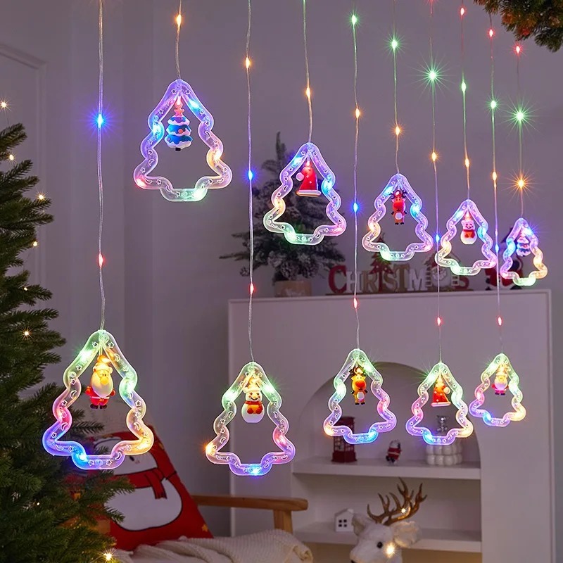 Cortina de Luces LED en Forma  - Outdoor Power For Xmas Lights reseña y precio