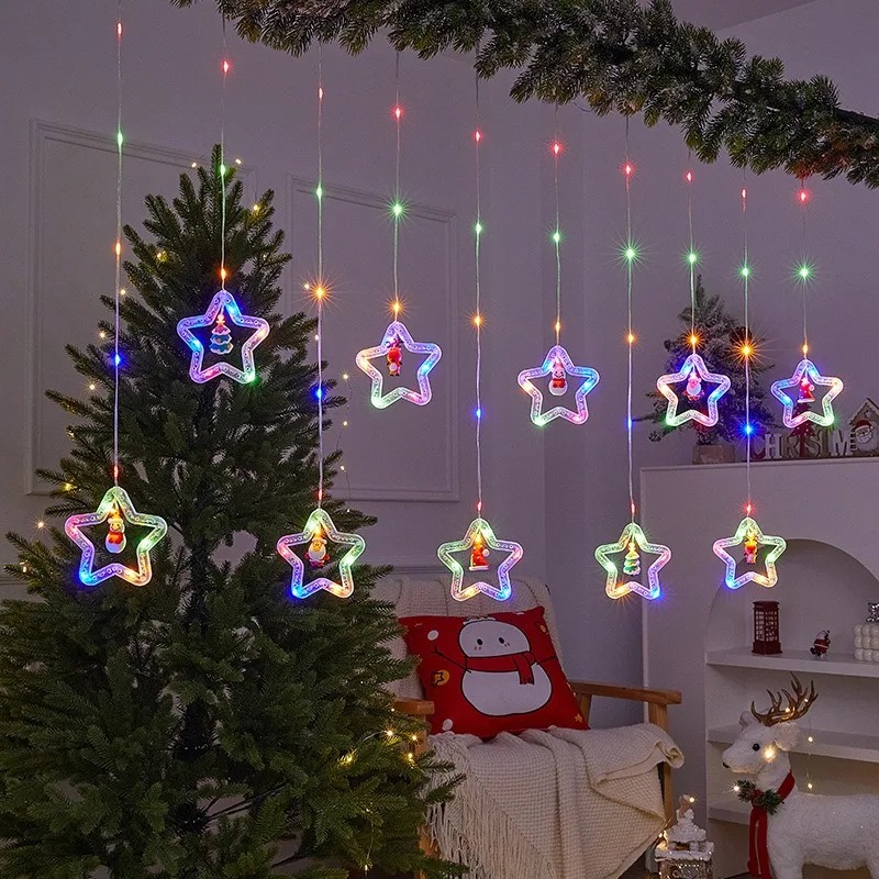 Cortina de Luces LED en Forma  - Outdoor Power For Xmas Lights reseña y precio