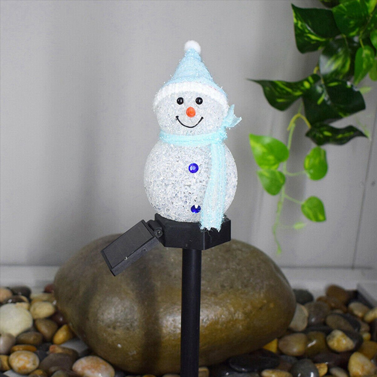 Luces solares con forma de muñ - Outdoor Power For Xmas Lights reseña y precio